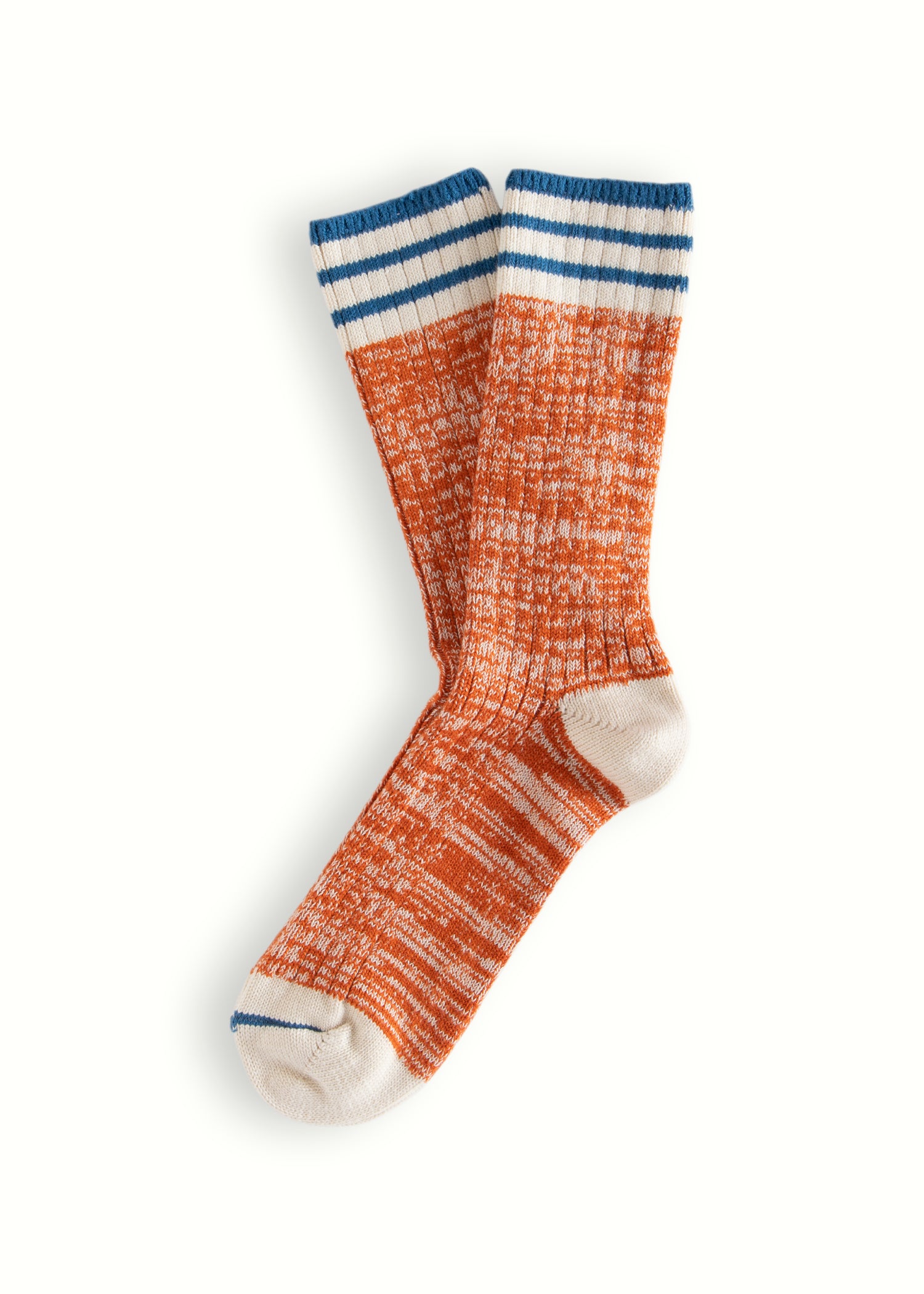 NAUTICAL TURN Oceanside Orange Socks