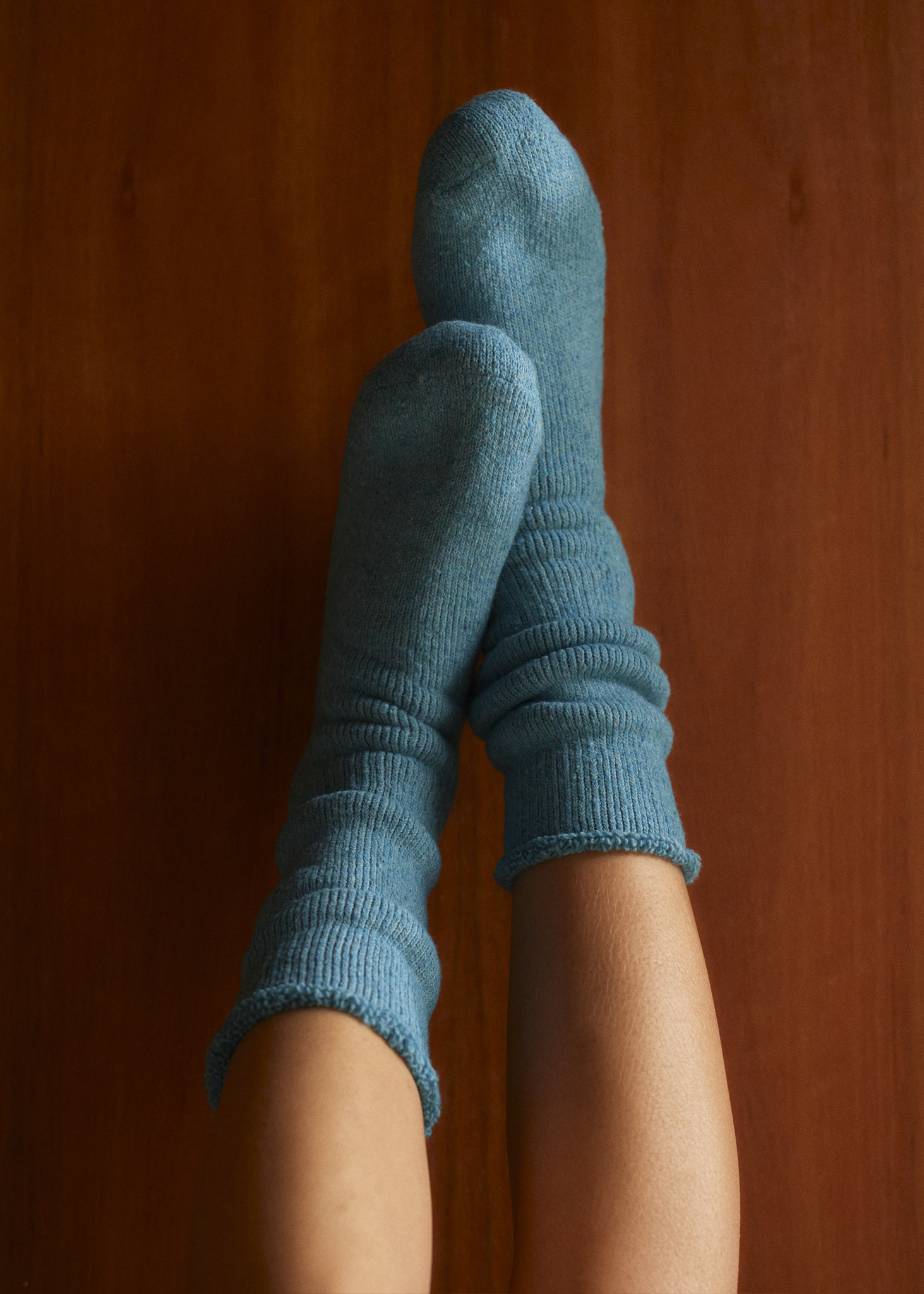 OUTDOOR COLLECTION Recycled Wool Turquoise Socks