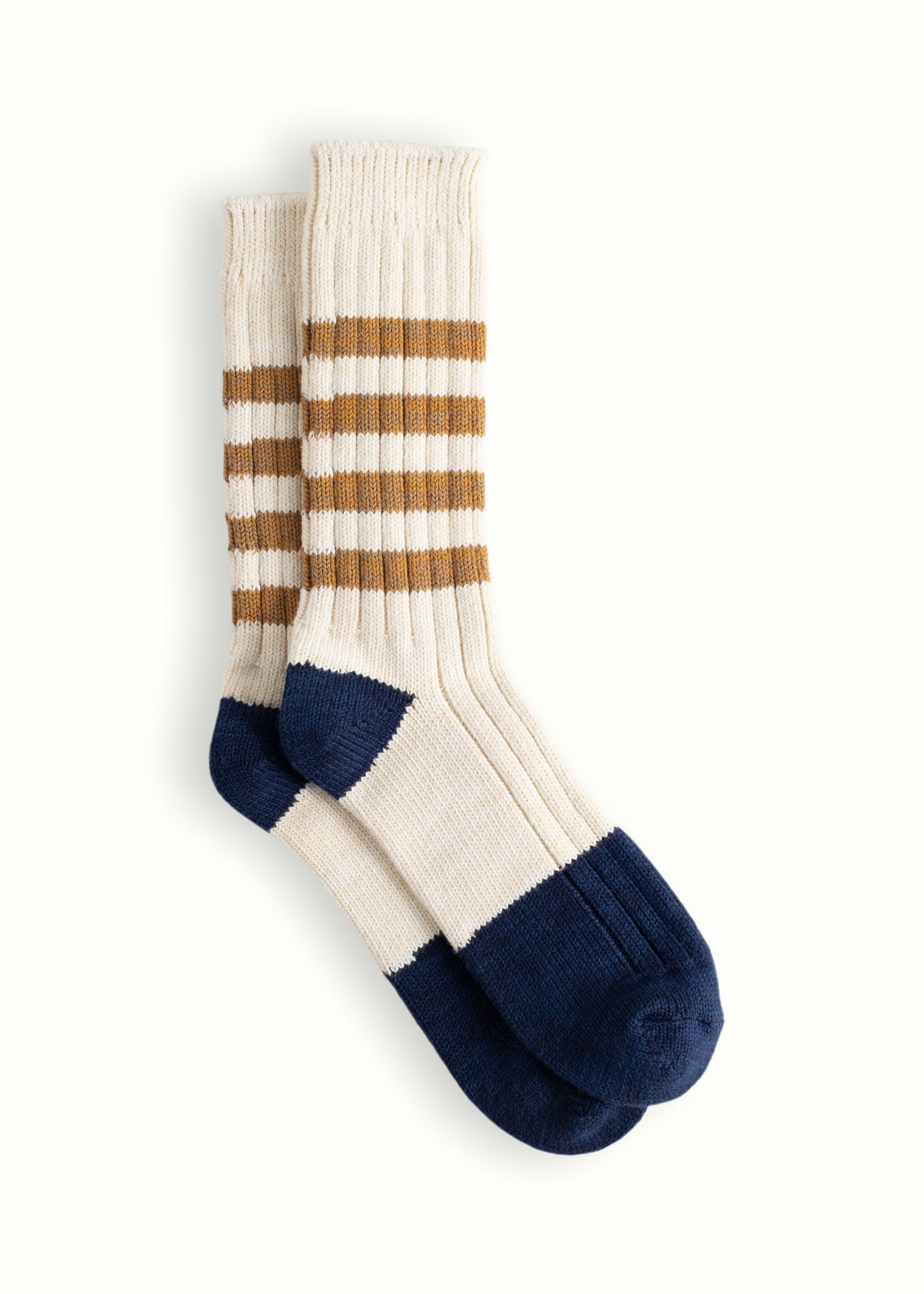Thunders Love Marine Cotton Striped Mustard Socks