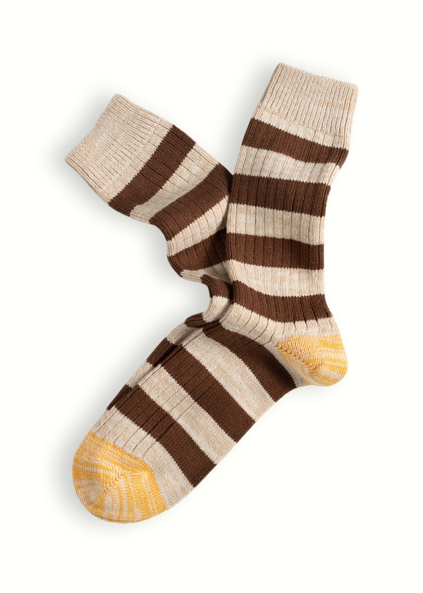 Thunders Love Nautical Striped Brown and Beige Socks