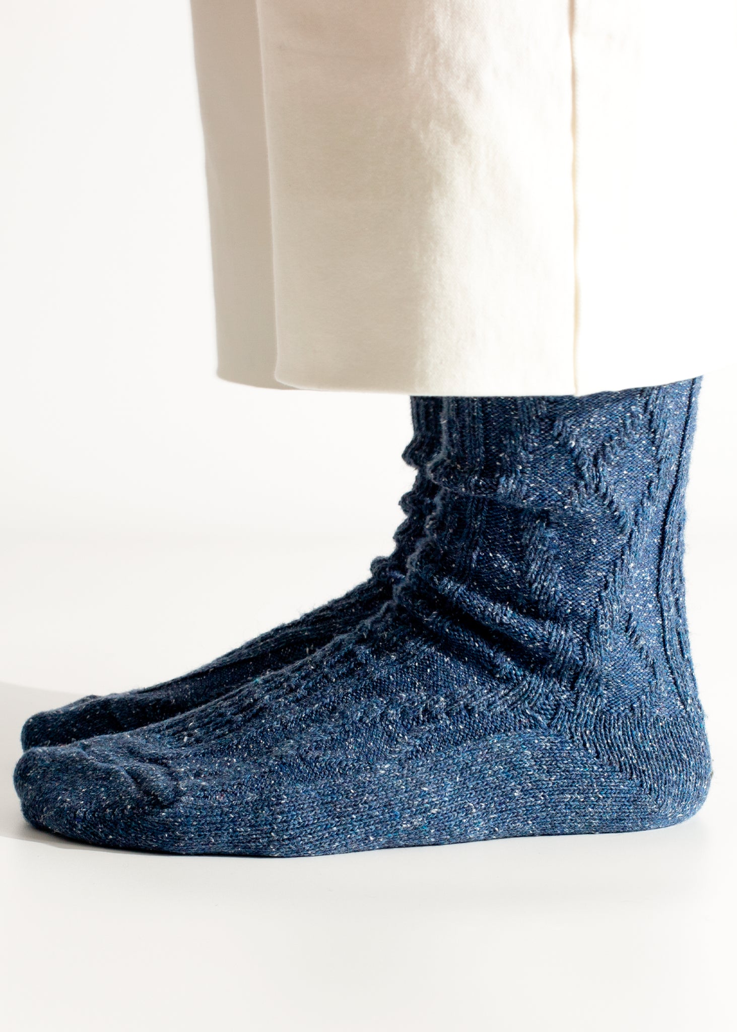 Thunders Love Wool Braid Blue Socks