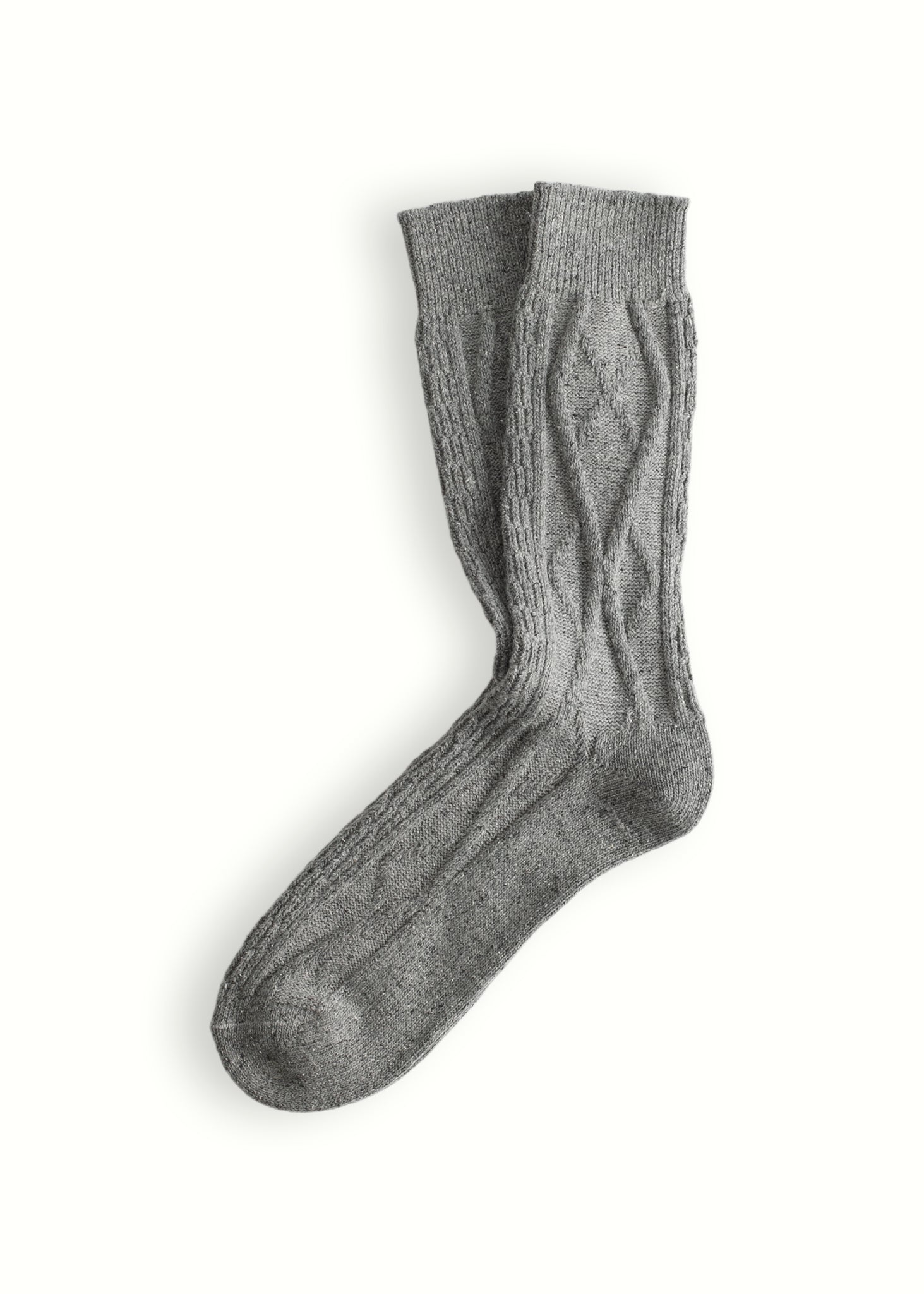 Thunders Love Wool Braid Grey Socks