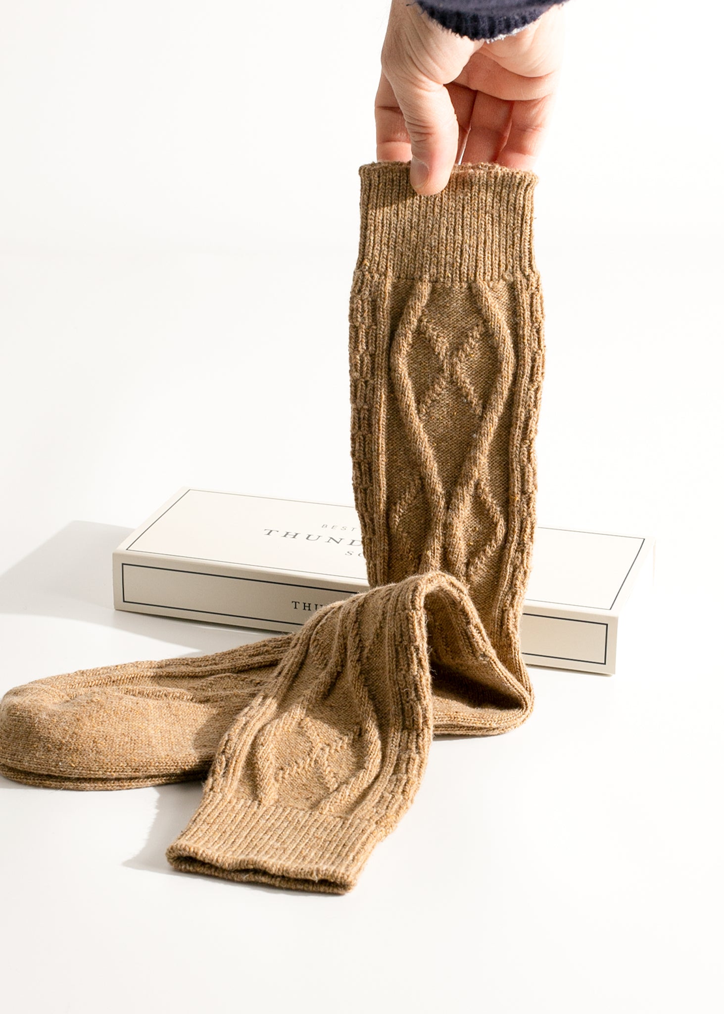 Thunders Love Wool Braid Sand Socks