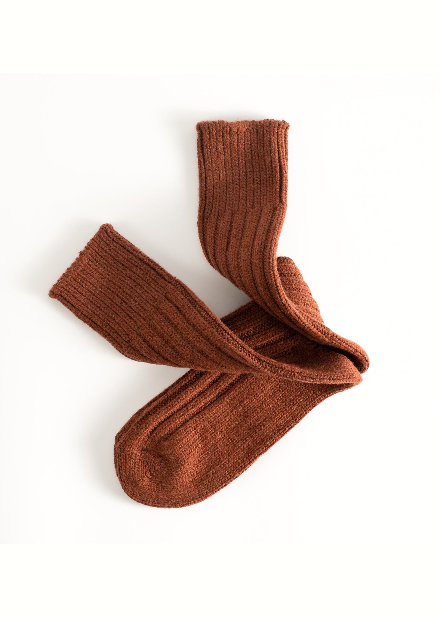 Thunders Love Wool Solid Brown Socks