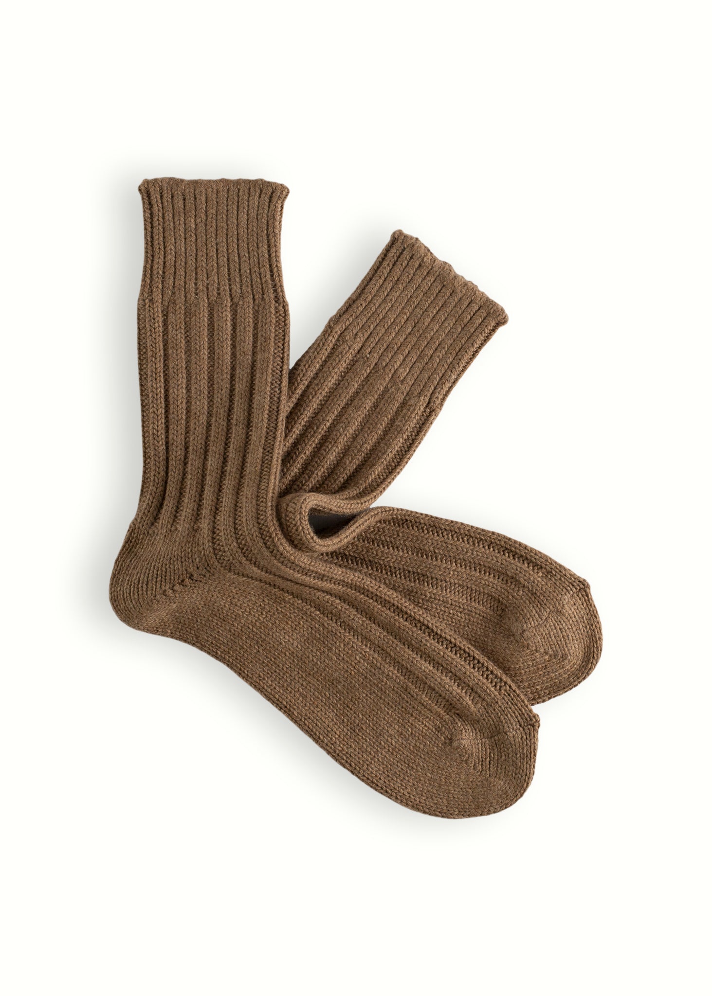 Thunders Love Wool Solid Camel Socks