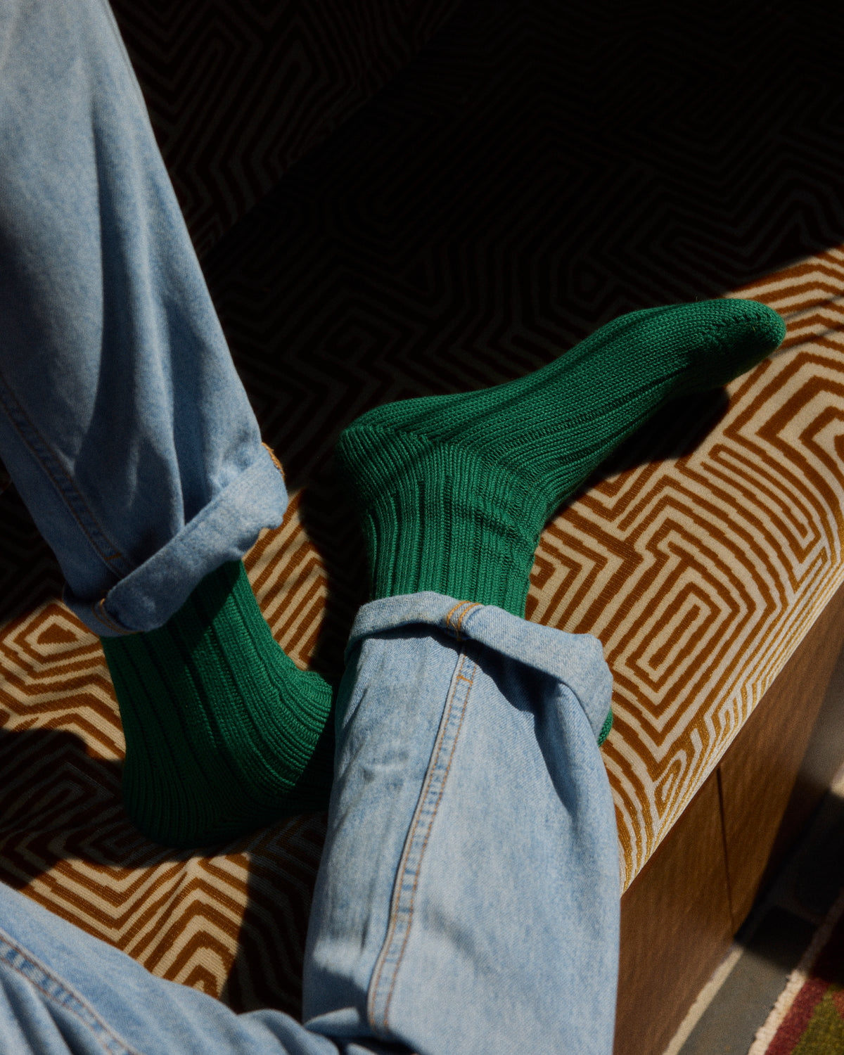 56 BASIC COLLECTION Green Socks