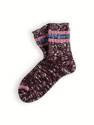 ATHLETIC COLLECTION Burgundy & Pink Socks