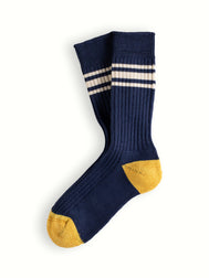 NAUTICAL TURN Beach Break Navy Socks