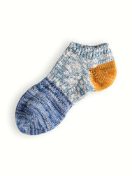 CHARLIE COTTON COLLECTION Blue & Mustard Ankle Socks