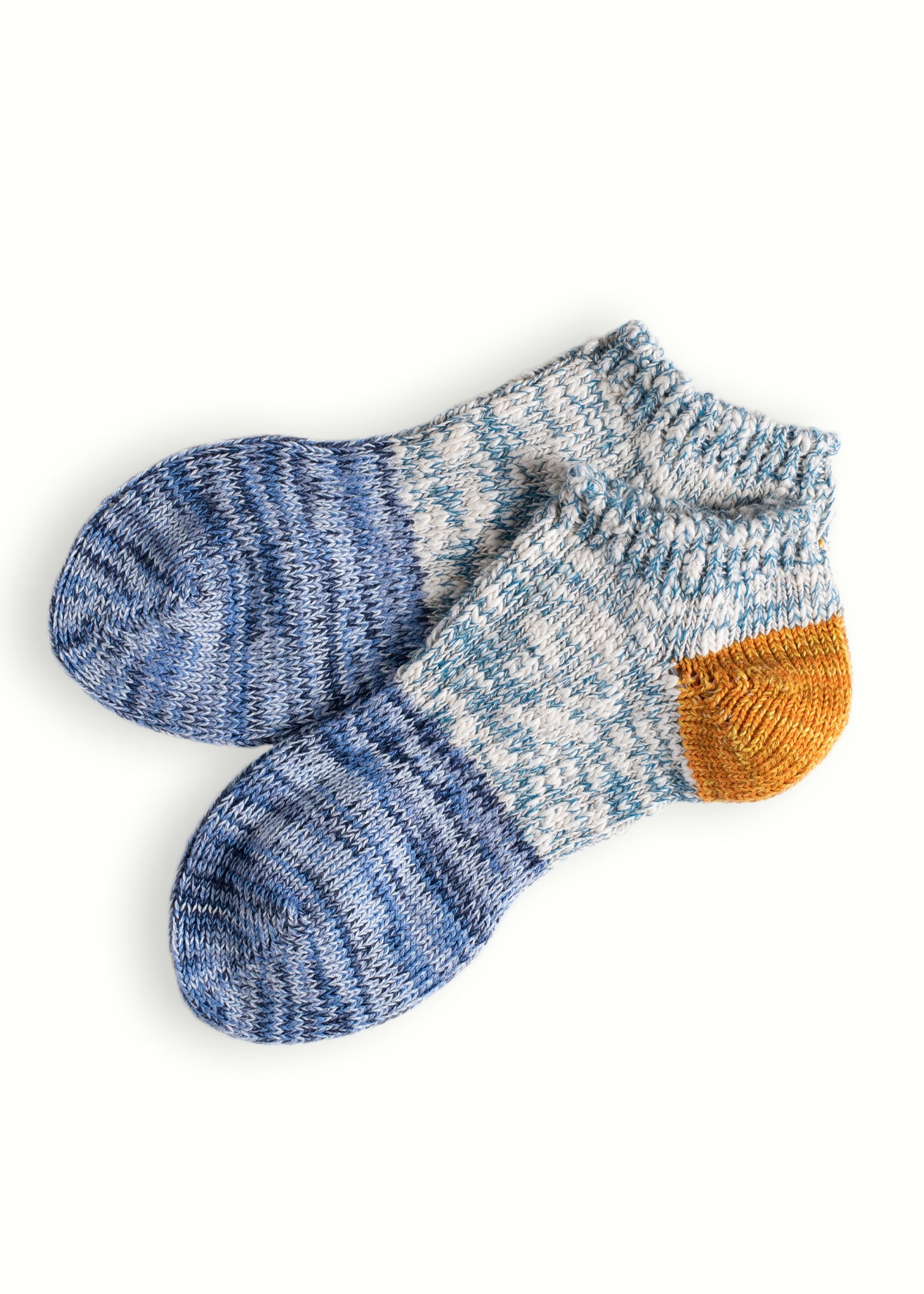 CHARLIE COTTON COLLECTION Blue & Mustard Ankle Socks