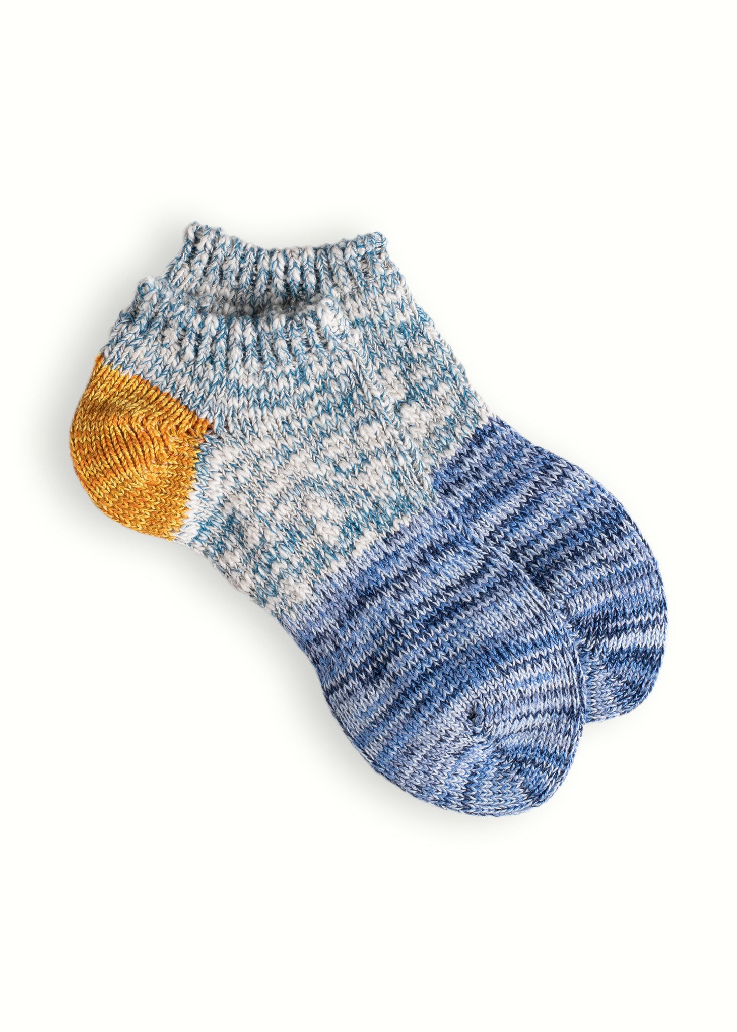 CHARLIE COTTON COLLECTION Blue & Mustard Ankle Socks