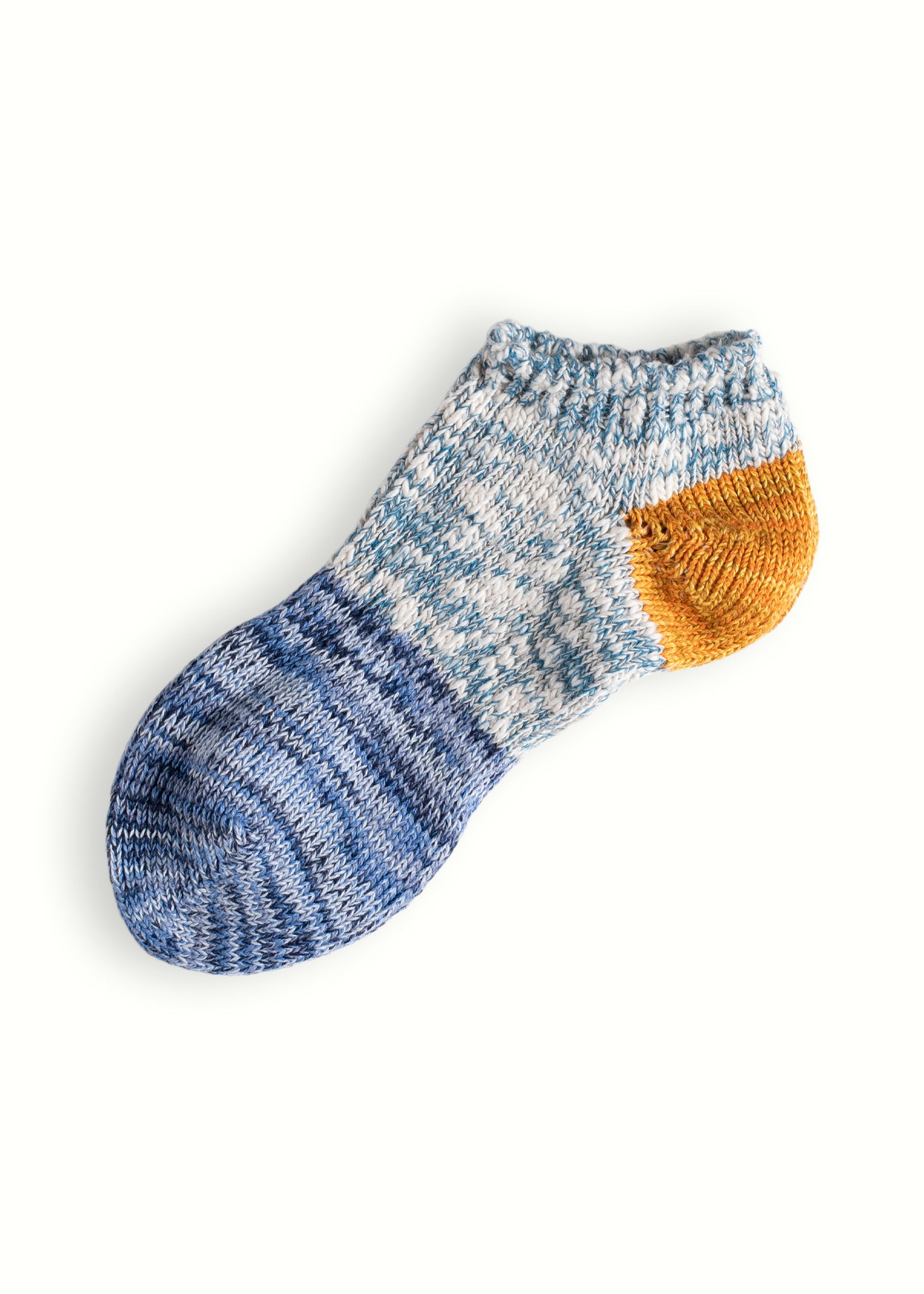 CHARLIE COTTON COLLECTION Blue & Mustard Ankle Socks