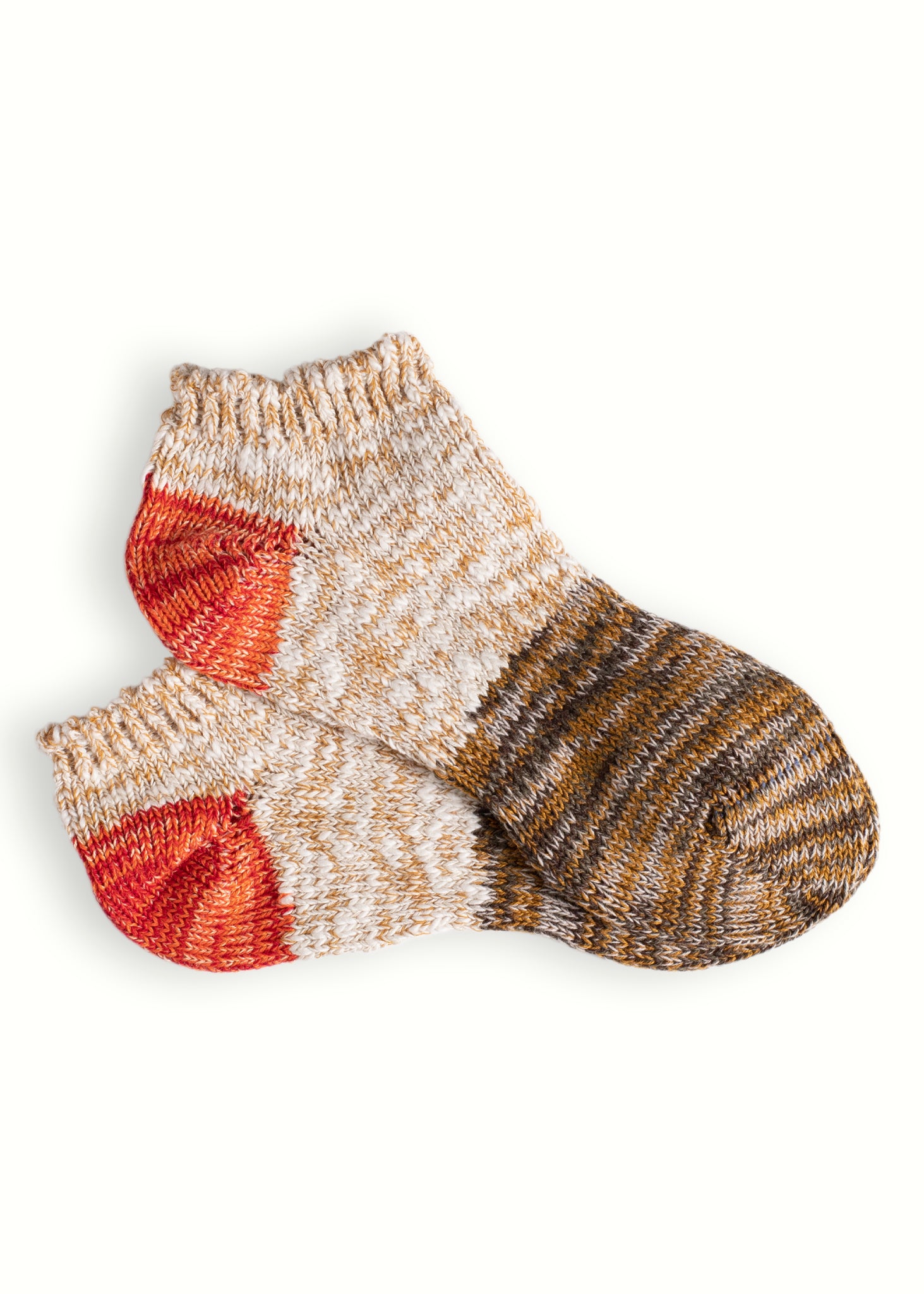 CHARLIE COTTON COLLECTION Brown & Red Ankle Socks