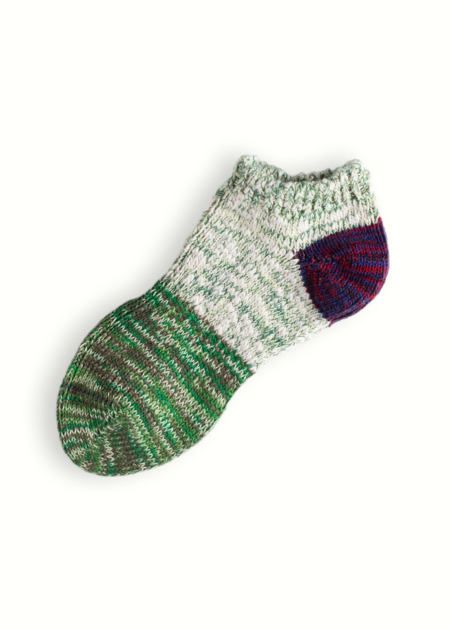 CHARLIE COTTON COLLECTION Green & Purple Ankle Socks