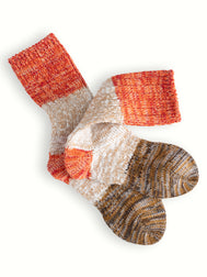 CHARLIE COTTON COLLECTION Brown & Red Socks
