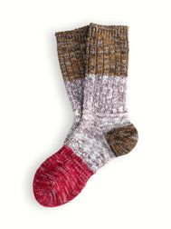 CHARLIE COTTON COLLECTION Red & Coffee Socks