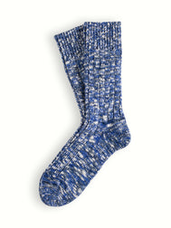FLAMMÉ COLLECTION Melange Navy Socks