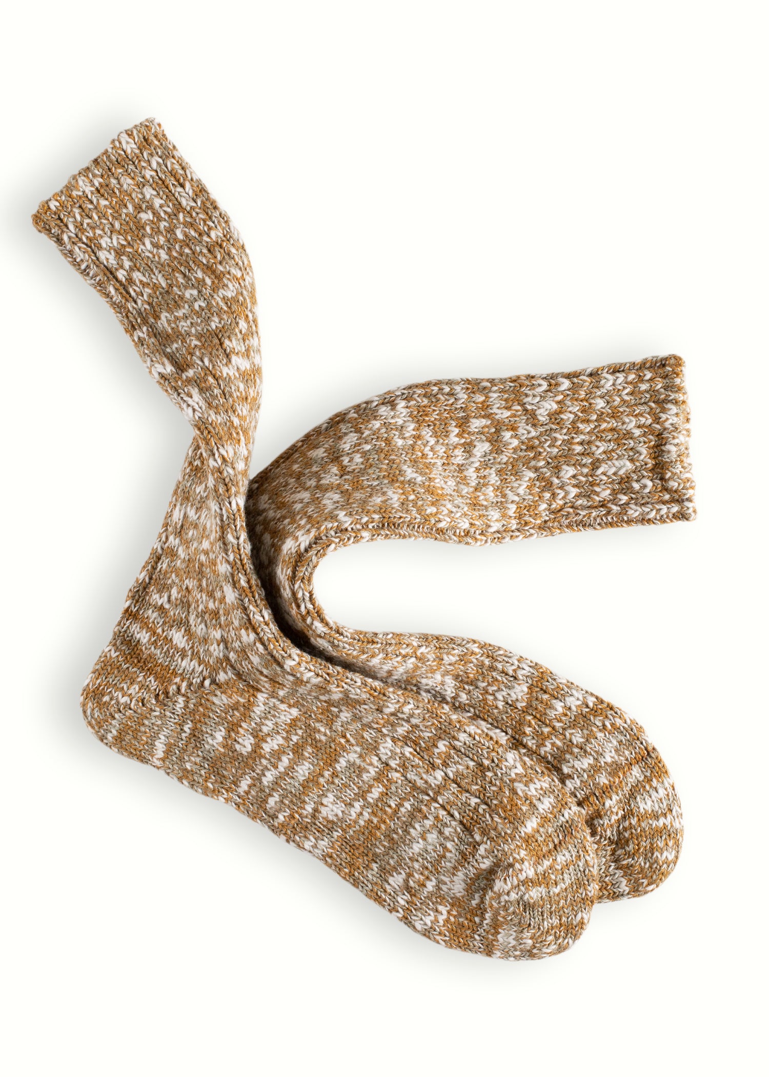 FLAMMÉ COLLECTION Melange Camel Socks