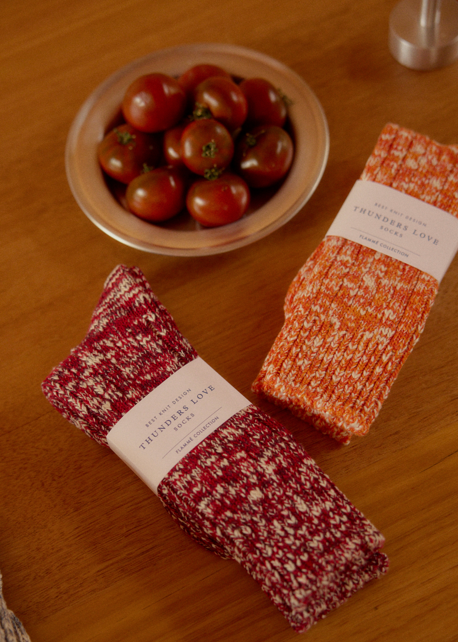 FLAMMÉ COLLECTION Melange Burgundy Socks