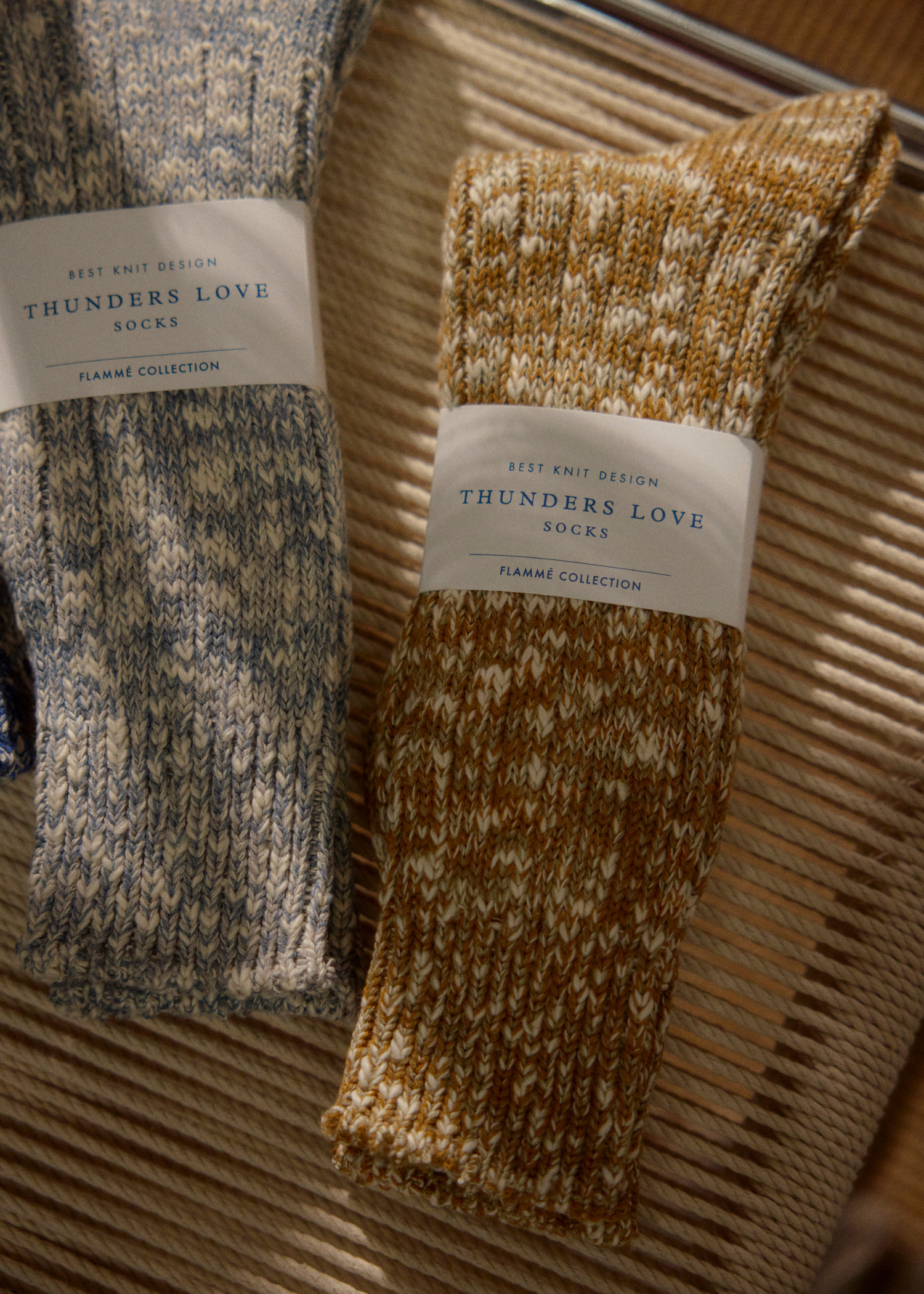 FLAMMÉ COLLECTION Melange Camel Socks