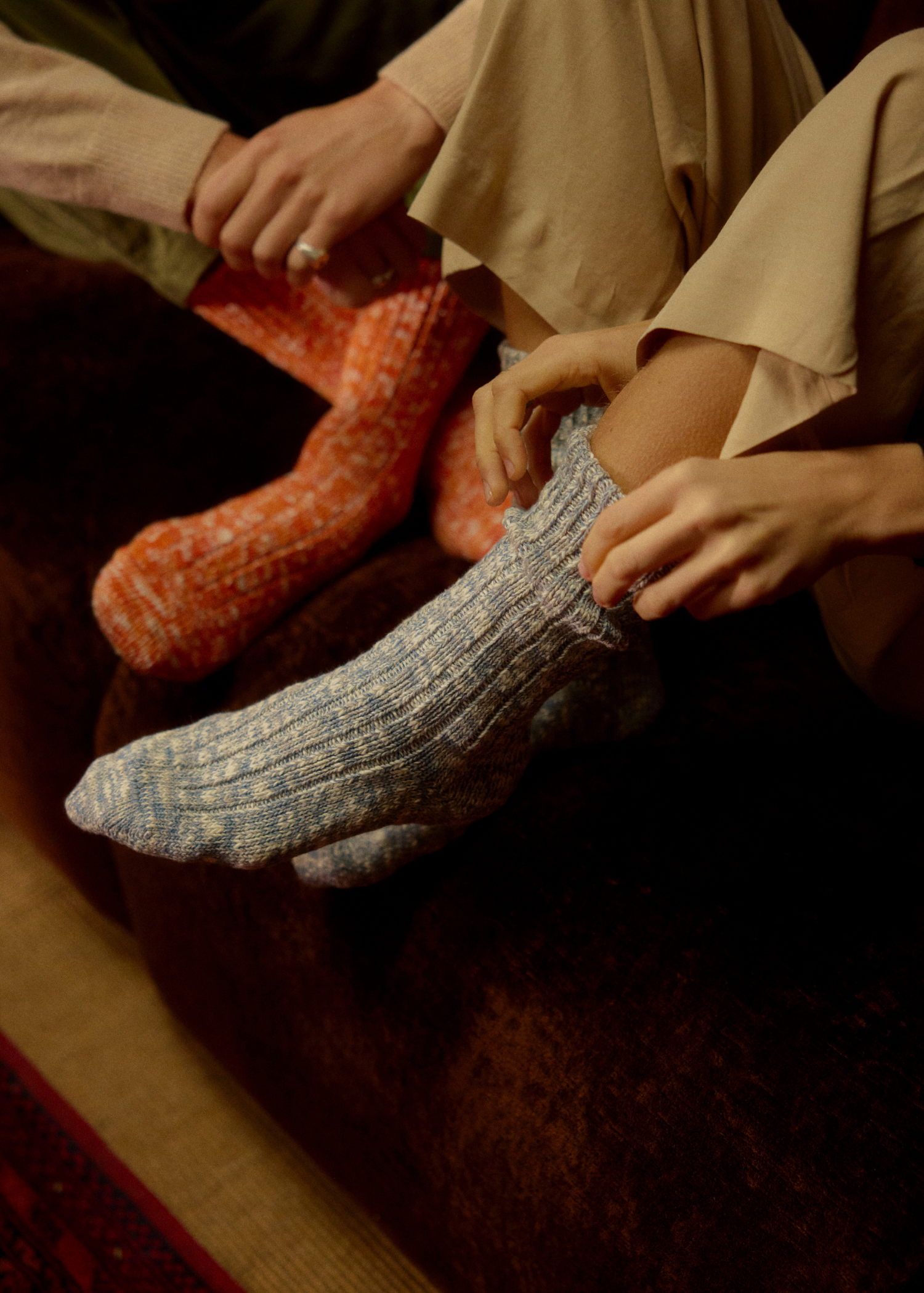 FLAMMÉ COLLECTION Melange Grey Socks
