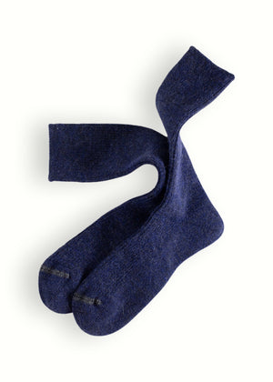 MOHAIR  WOOL  COLLECTION Navy Socks
