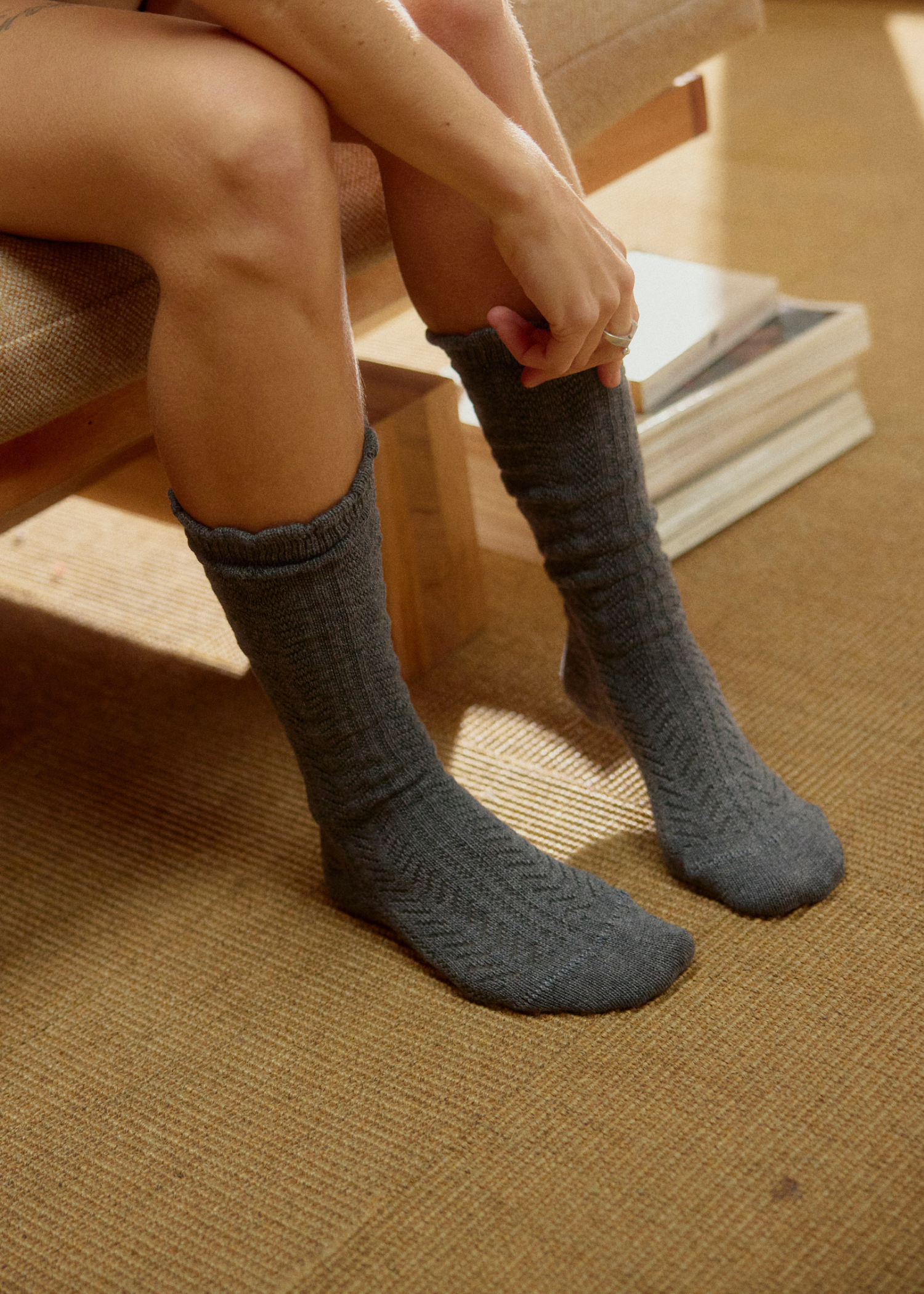 STILL COLLECTION Quiet Stone  Socks