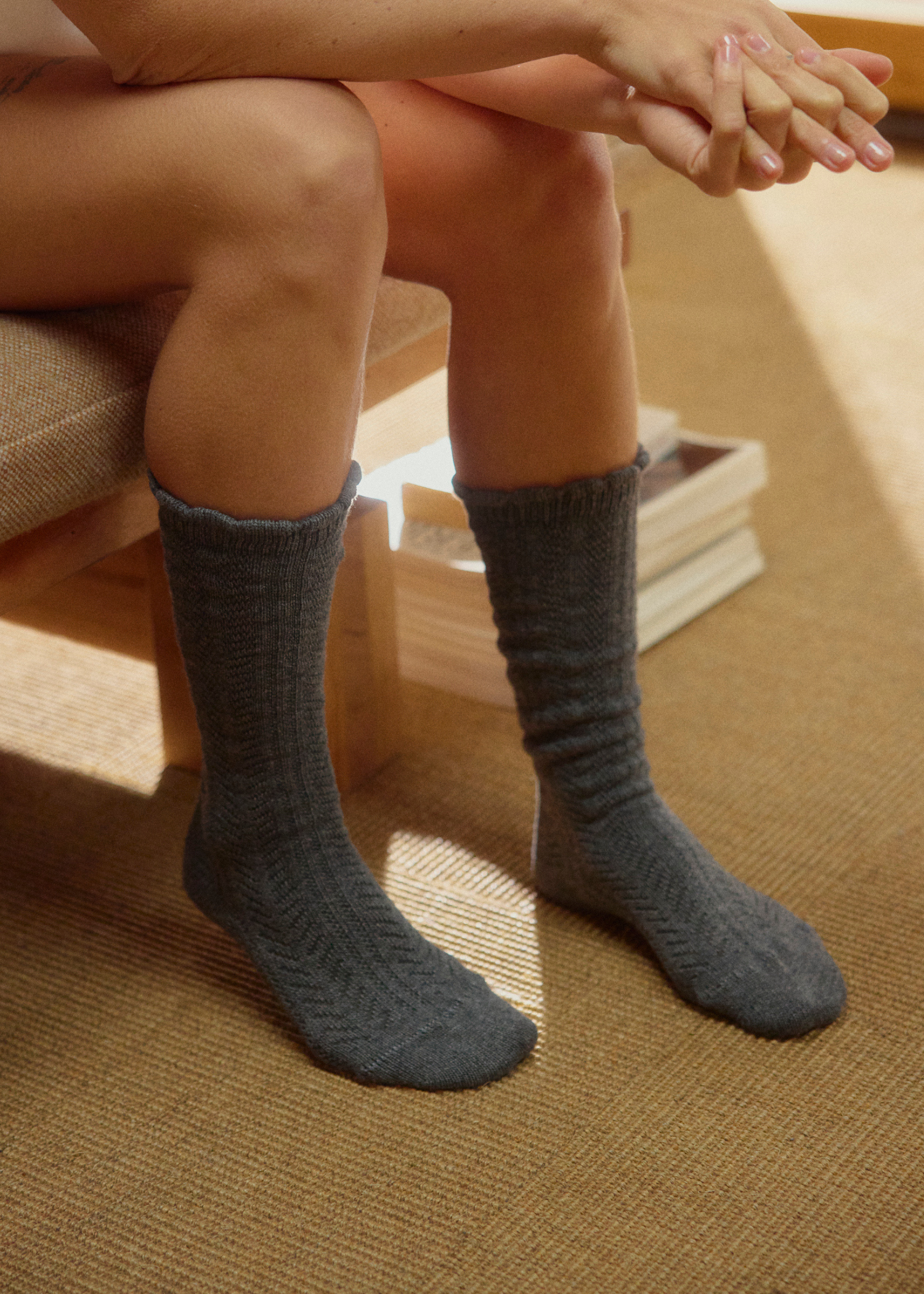 STILL COLLECTION Quiet Stone  Socks