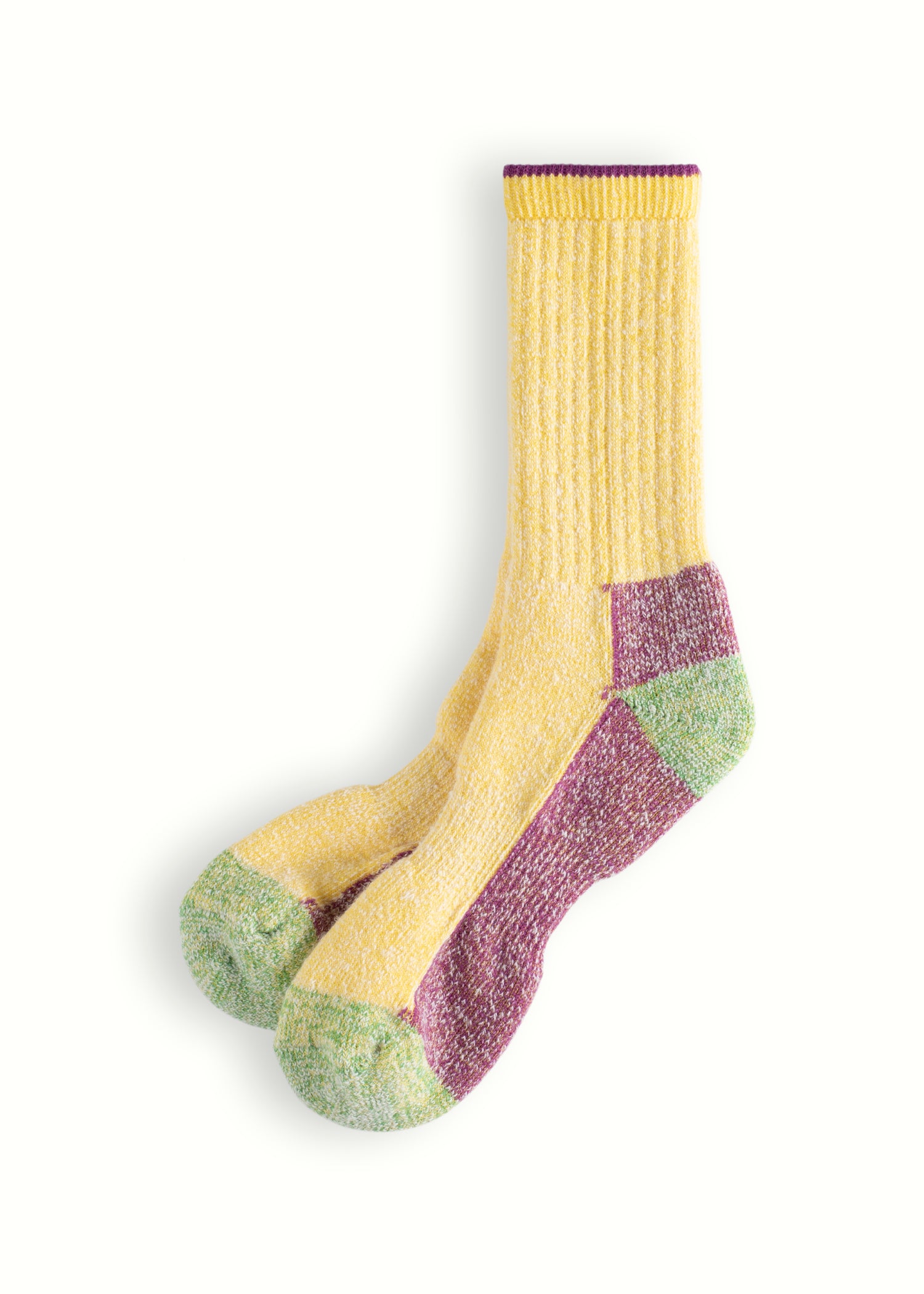 Thunders Love Outdoor Lambswool Hikking Yellow Socks