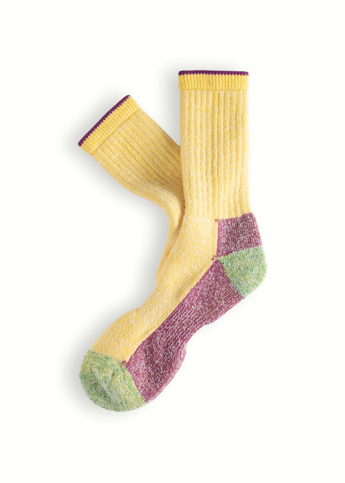 Thunders Love Outdoor Lambswool Hikking Yellow Socks