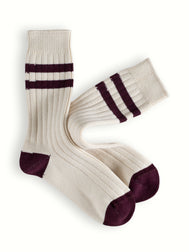 The Racquet Club Collection Classic Burgundy Socks