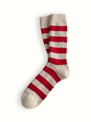 NAUTICAL TURN Sailor Red Socks