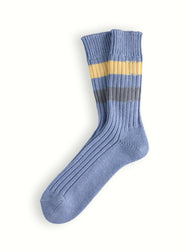 URBAN COLLECTION Striped Light Blue Socks