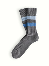 URBAN COLLECTION Striped Dark Grey Socks