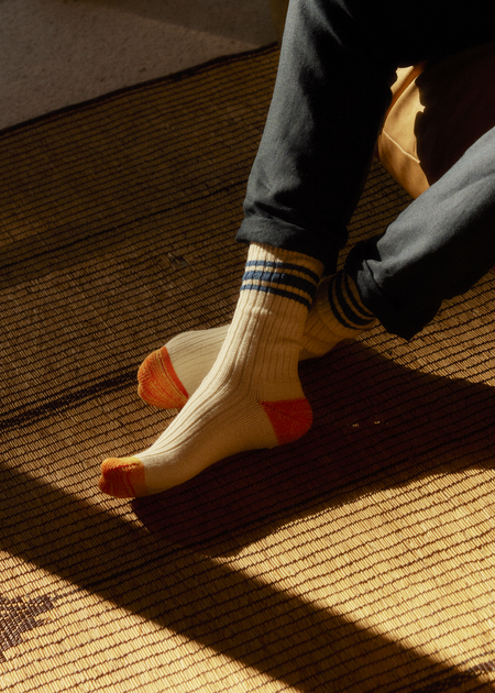 Beach Break Socks | Cream Ribbed Athletic Socks | Thunders Love ...