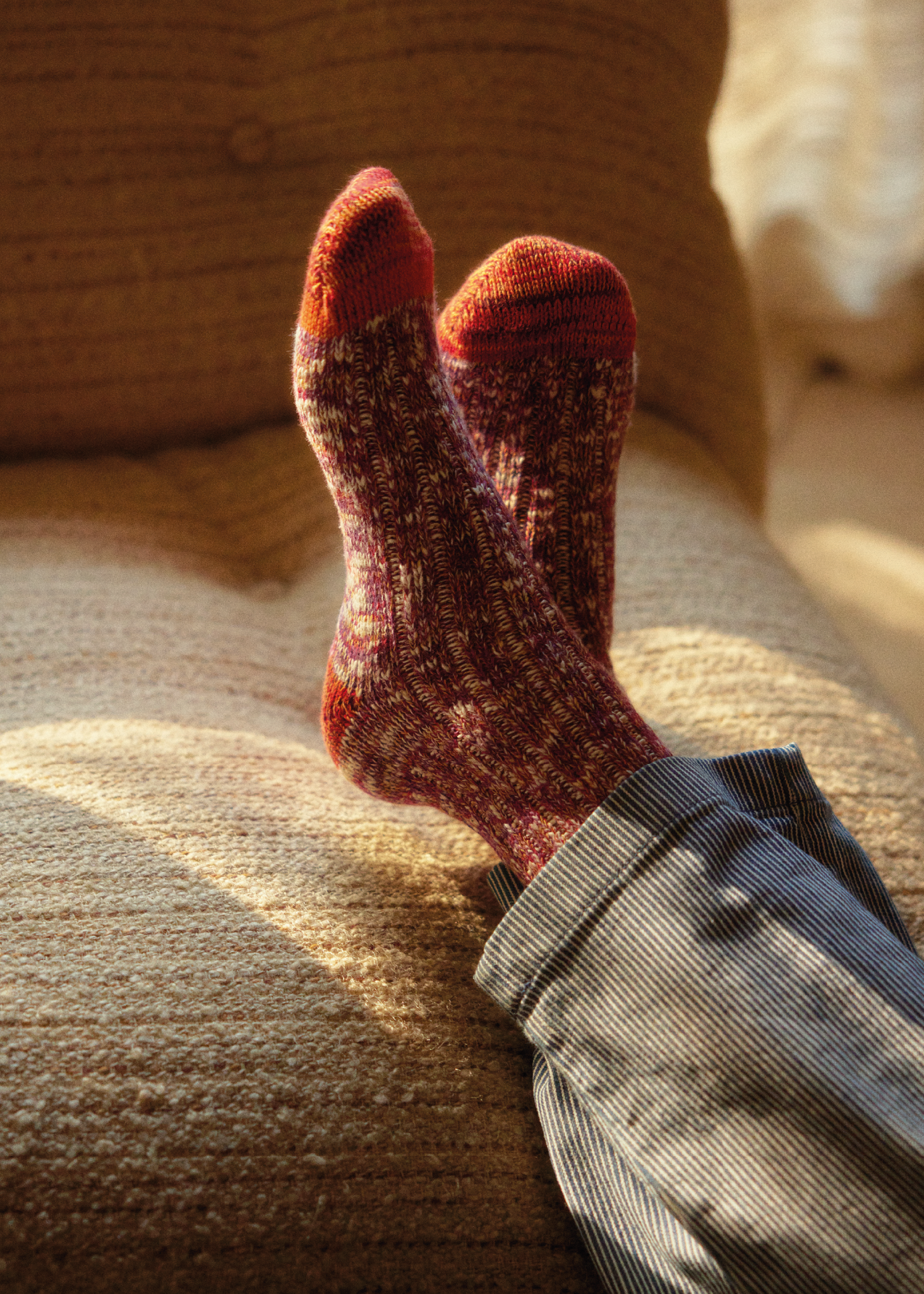 FLAMMÉ COLLECTION Seasons Fall Red Socks