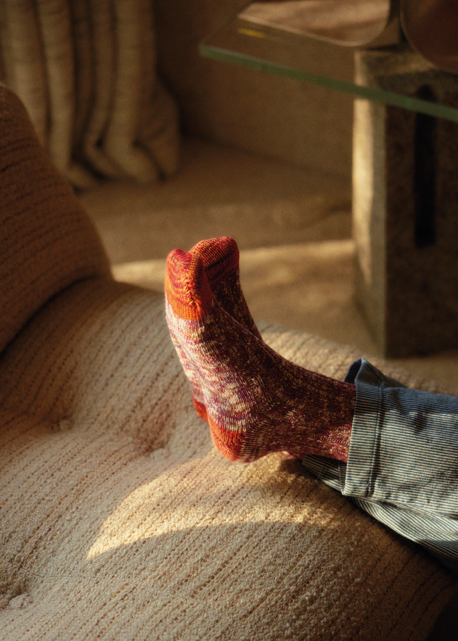 FLAMMÉ COLLECTION Seasons Fall Red Socks