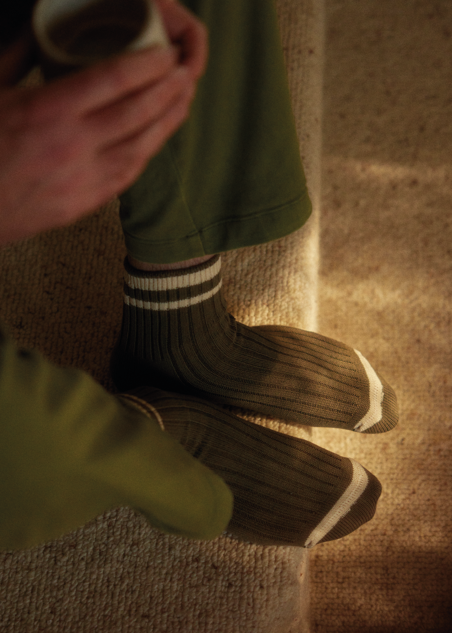 WORKSHOP COLLECTION Cotton Olive Socks