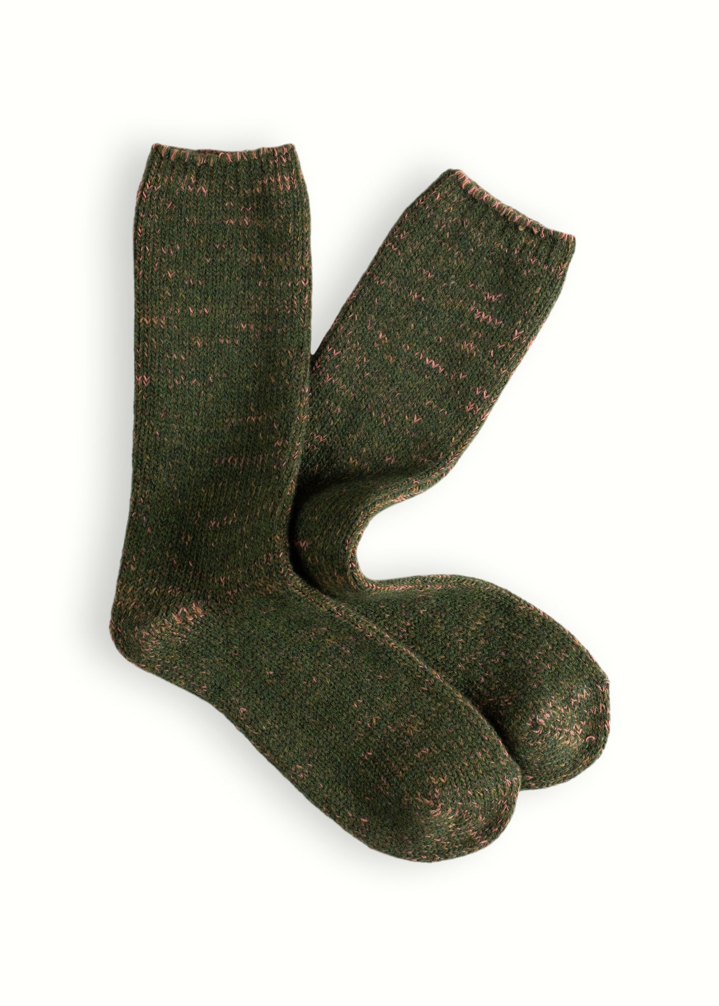 Thunders Love Wool Recycled Green and Pink Socks