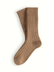 SOFT WOOL COLLECTION Light Camel Socks