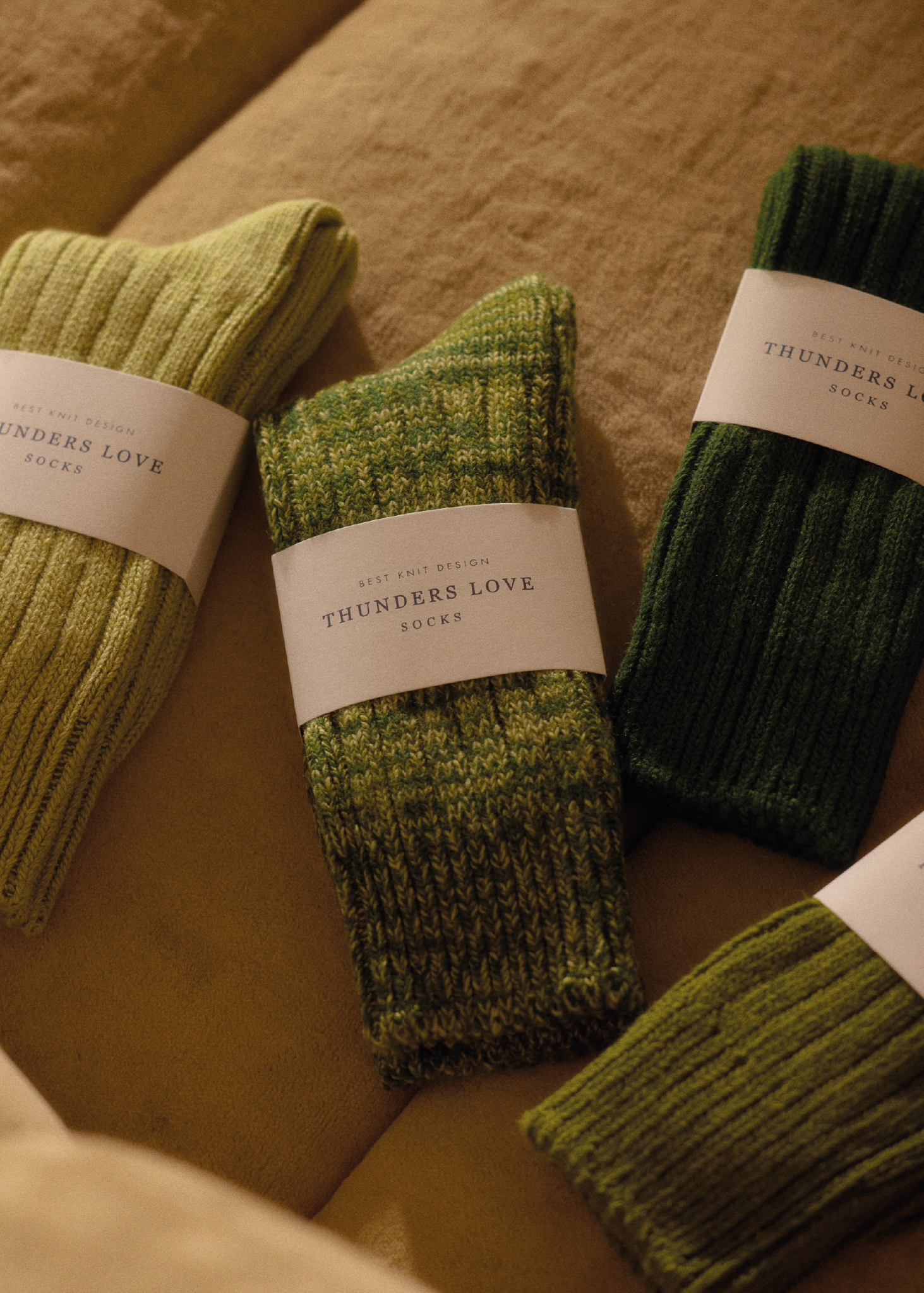 SOFT WOOL  COLLECTION Green Mix Socks