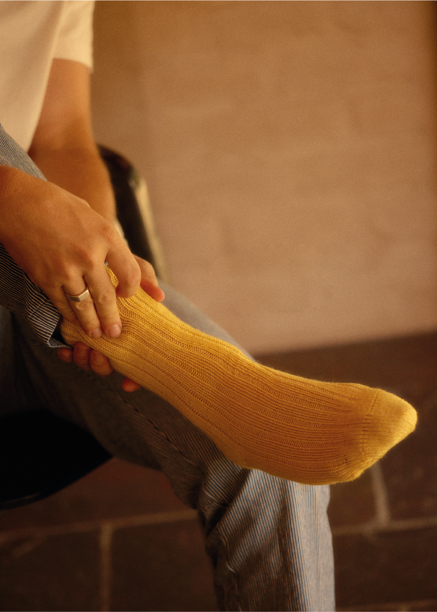 SOFT WOOL  COLLECTION Yellow Socks