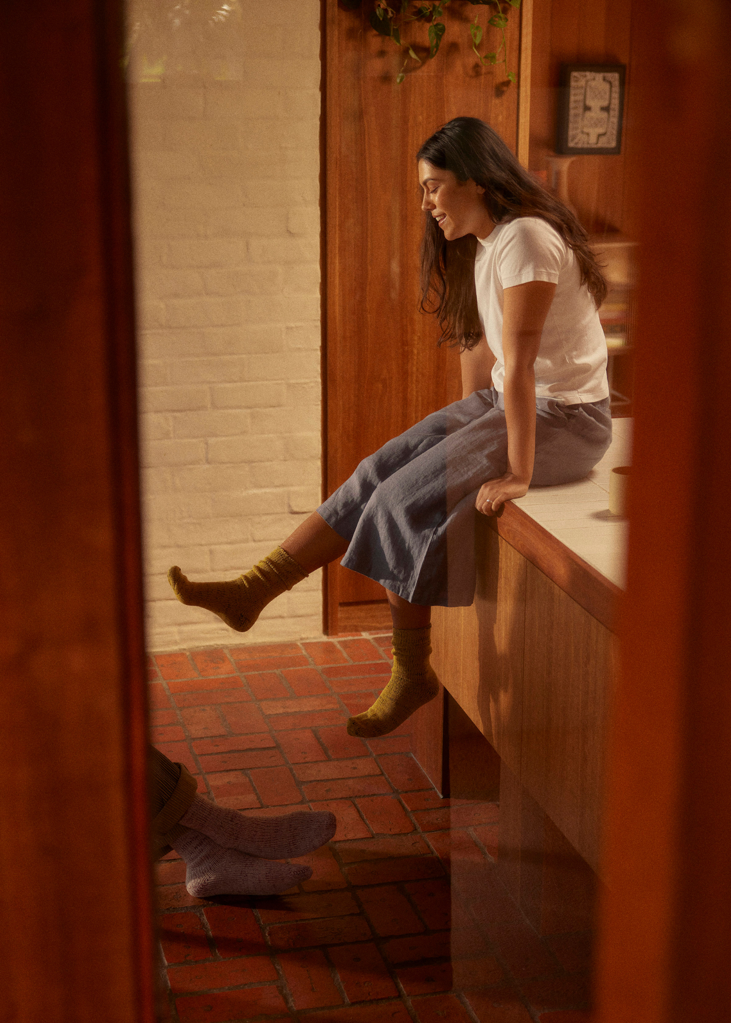 WOOL COLLECTION Recycled Mustard Socks