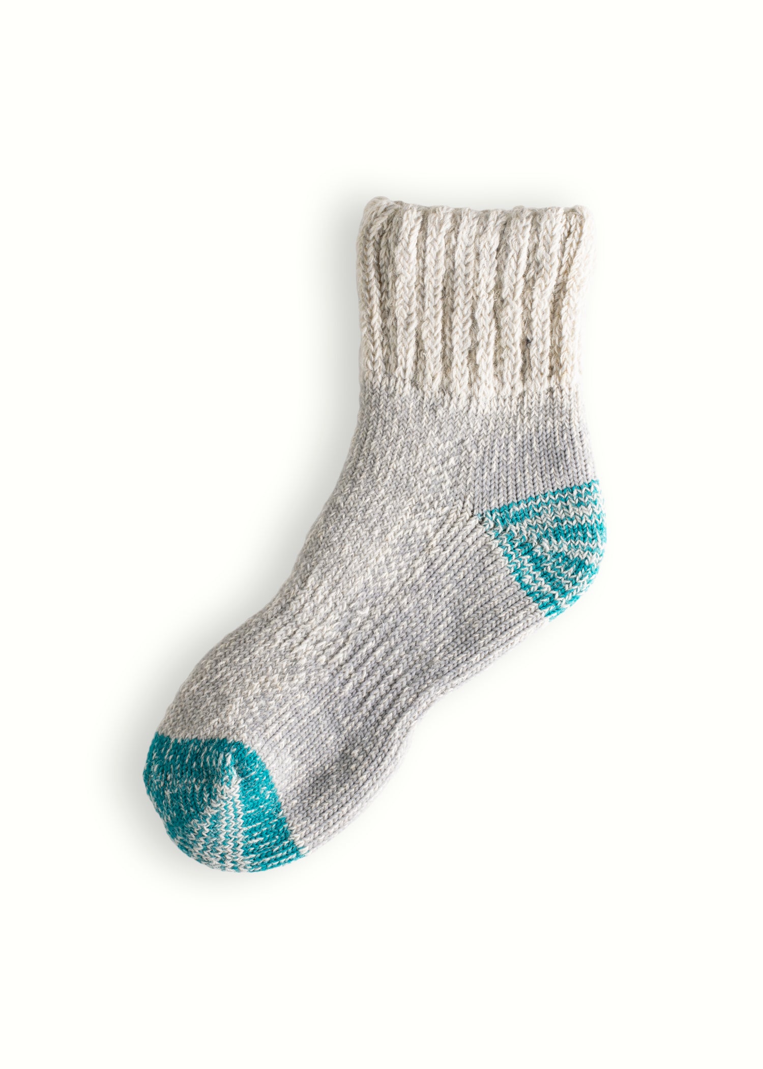Thunders Love Wool Beatrice Light Grey and Blue Socks