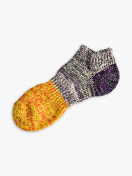 CHARLIE COLLECTION Ankle Blackberry & Sunshine Yellow Socks
