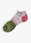 CHARLIE COLLECTION Ankle Green & Pink Socks