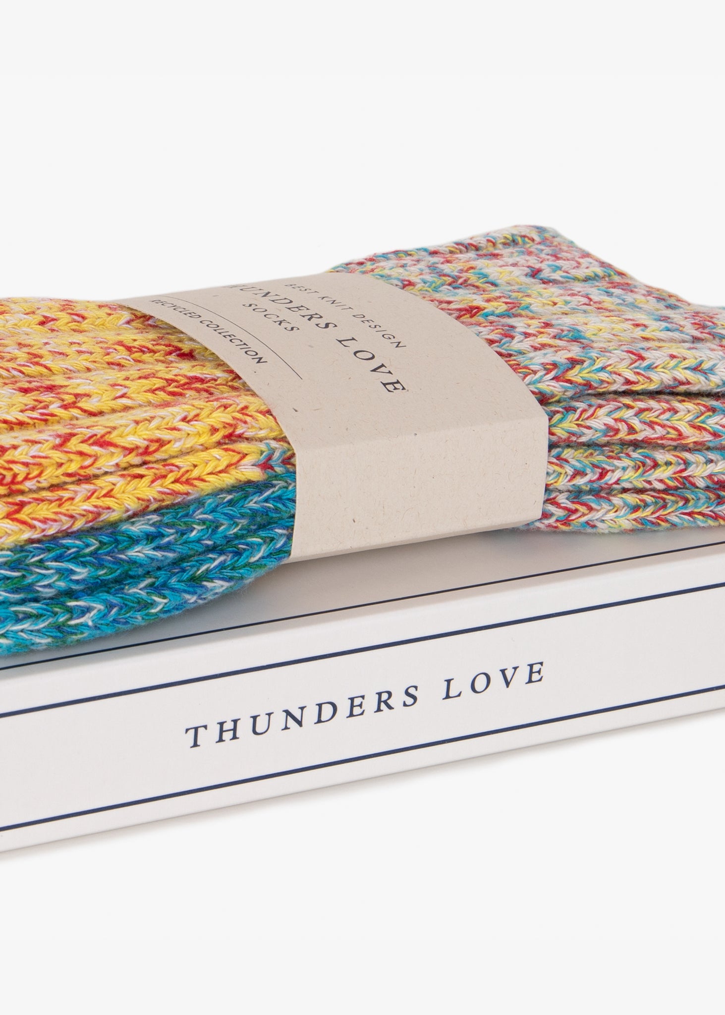 Thunders Love Charlie Strange Blue And Yellow Mix Socks