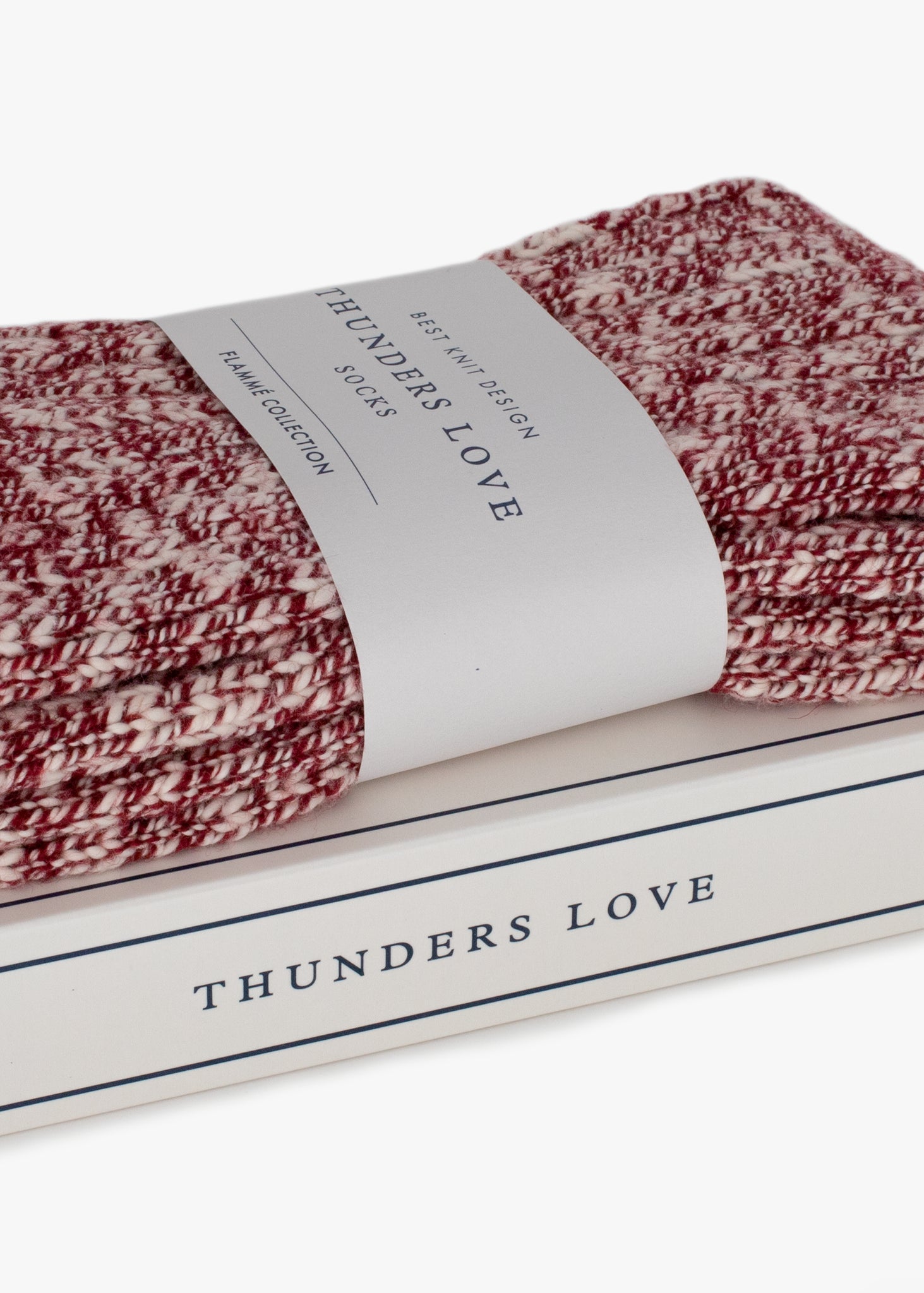 Thunders Love Flamme Burgundy And Red Socks