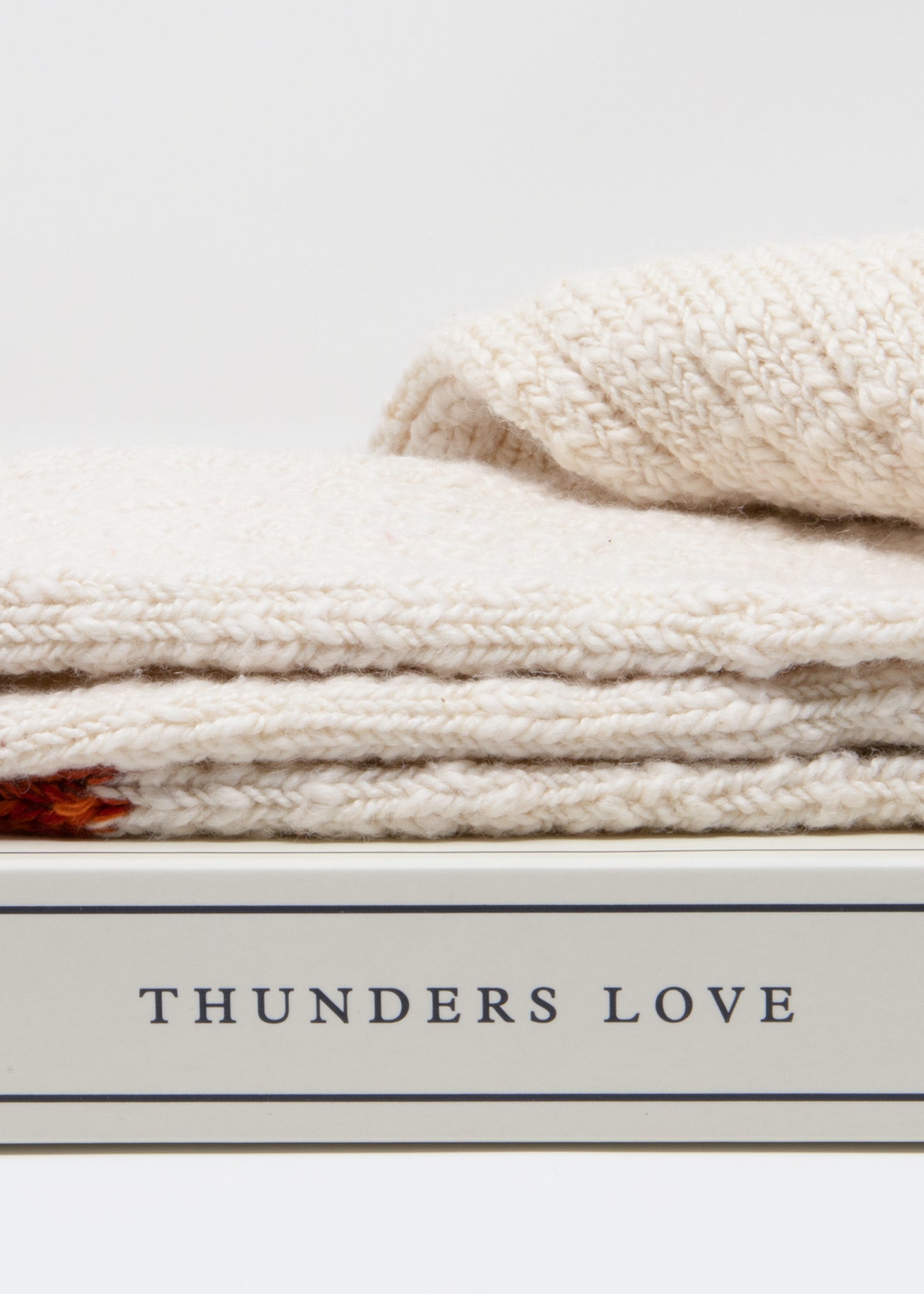 Thunders Love Flamme Raw White And Orange Socks