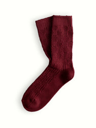 LINK COLLECTION Duo Burgundy Socks